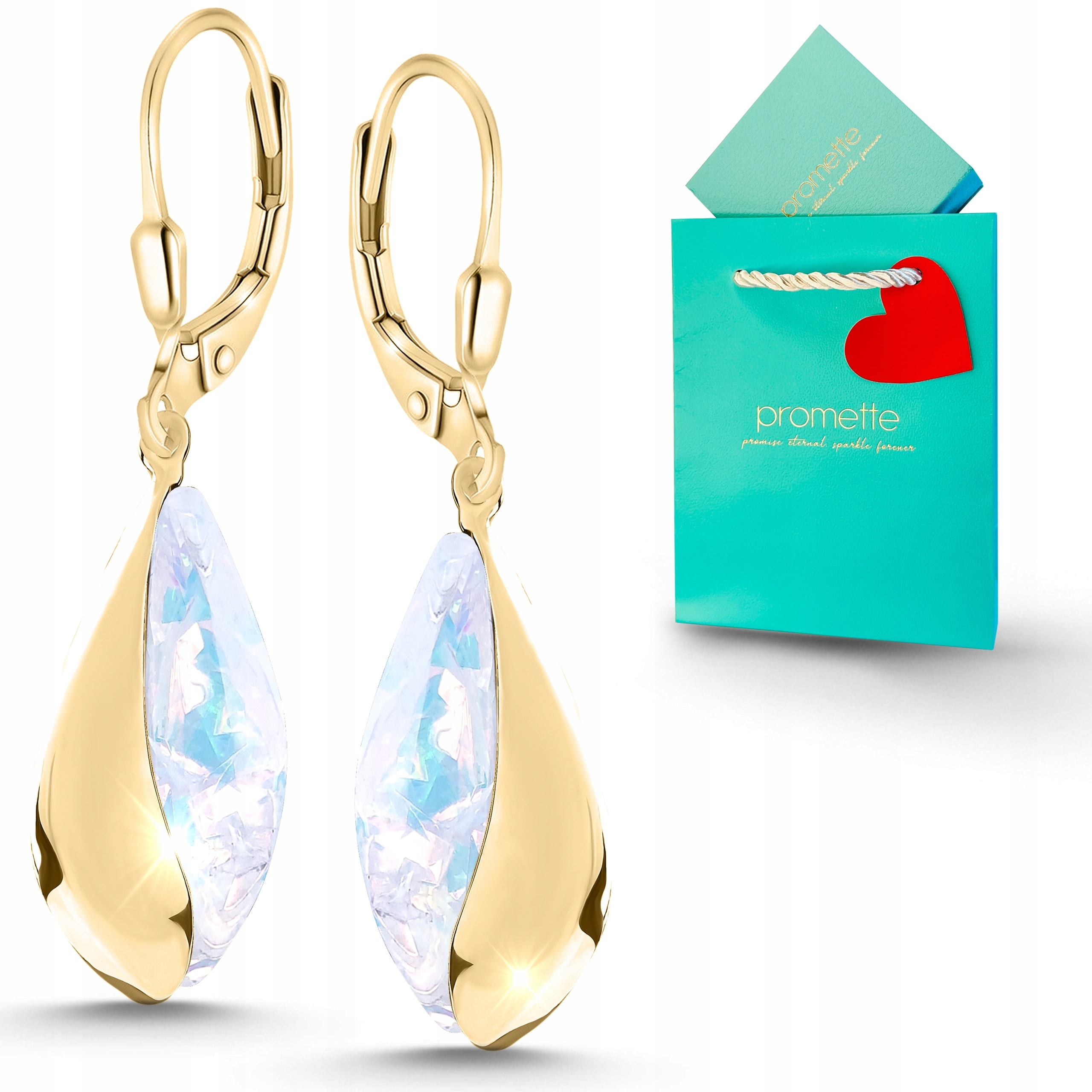 Náušnice opál bílý stříbrný pozlacený zlatý závěsný šperk stříbro 925