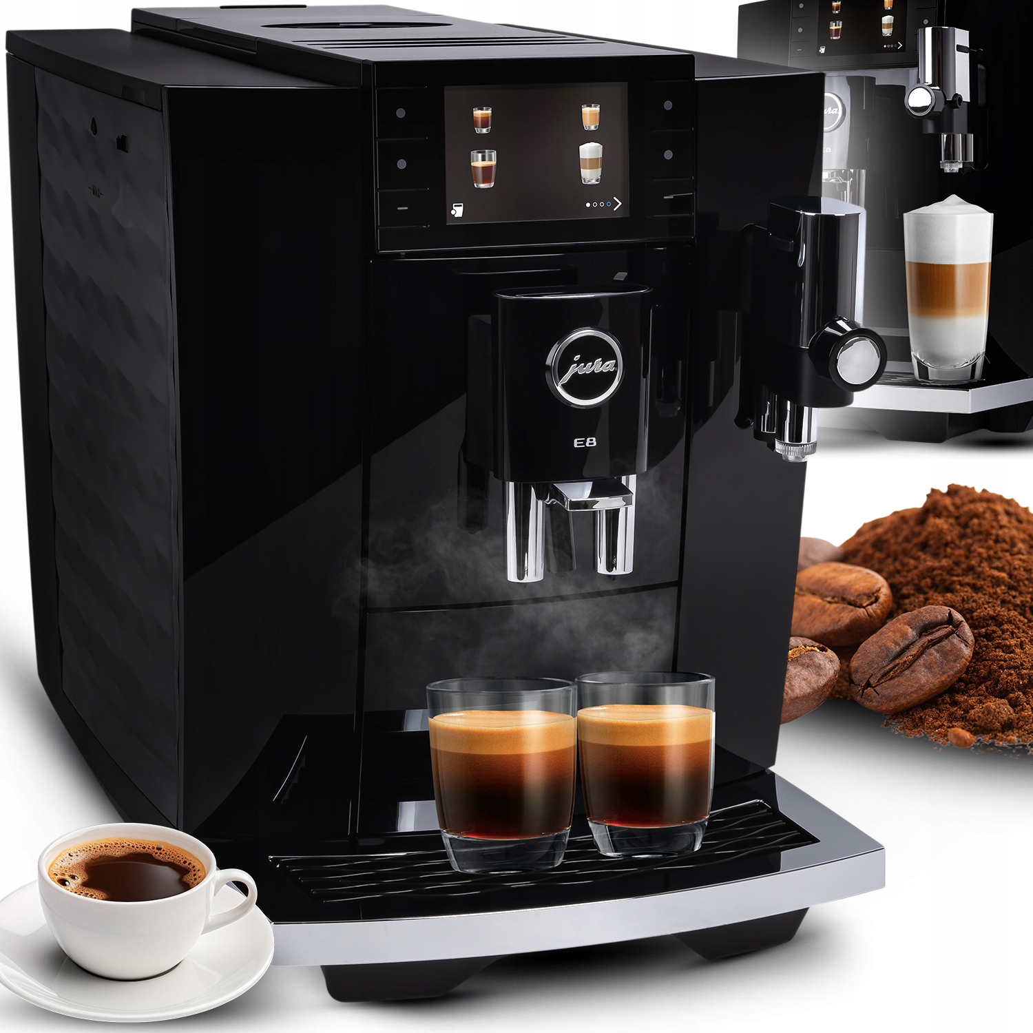 Jura Automatyczny Ekspres Do Kawy Ciśnieniowy E8 1450W 15BAR 27 Specjałów