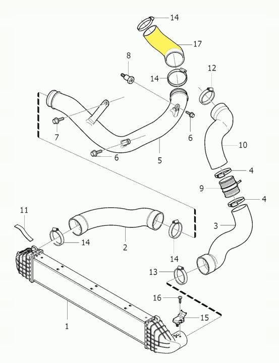 PRZEWÓD TURBO RURA VOLVO S60 S80 V60 V70 XC60 XC70 Producent części Proparts Krawczyk