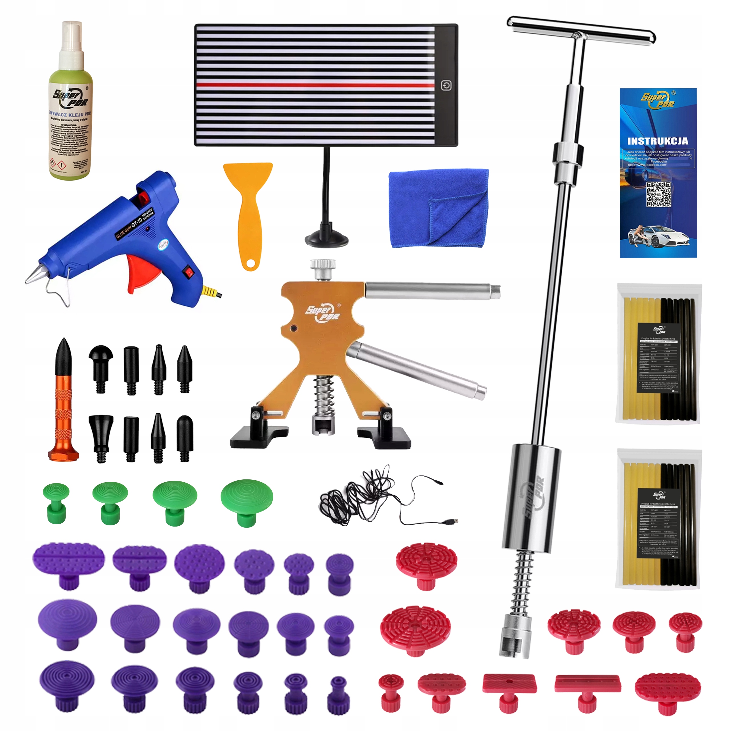 pdr vytahování promáčklin sada