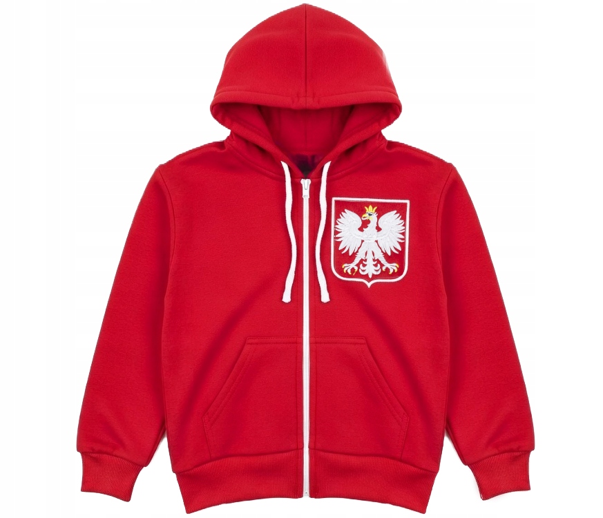 Polska Haftowana Bluza Patriotyczna Kibica Premium Bawełna Dziecięca 146