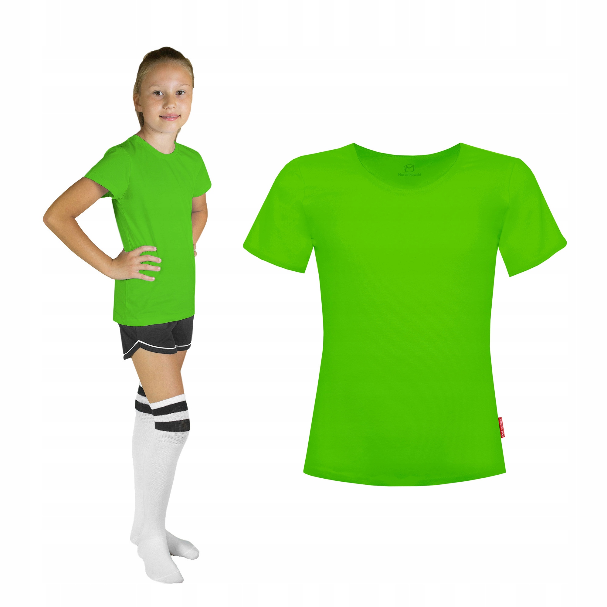 

Zielona Koszulka Gładka T-shirt Jakość 116