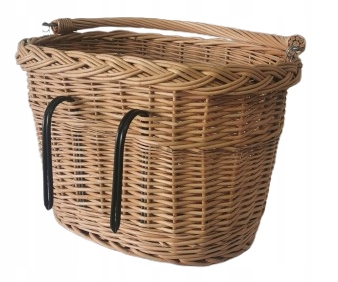 Duży kosz,KOSZYK wiklinowy na Rower, Haki