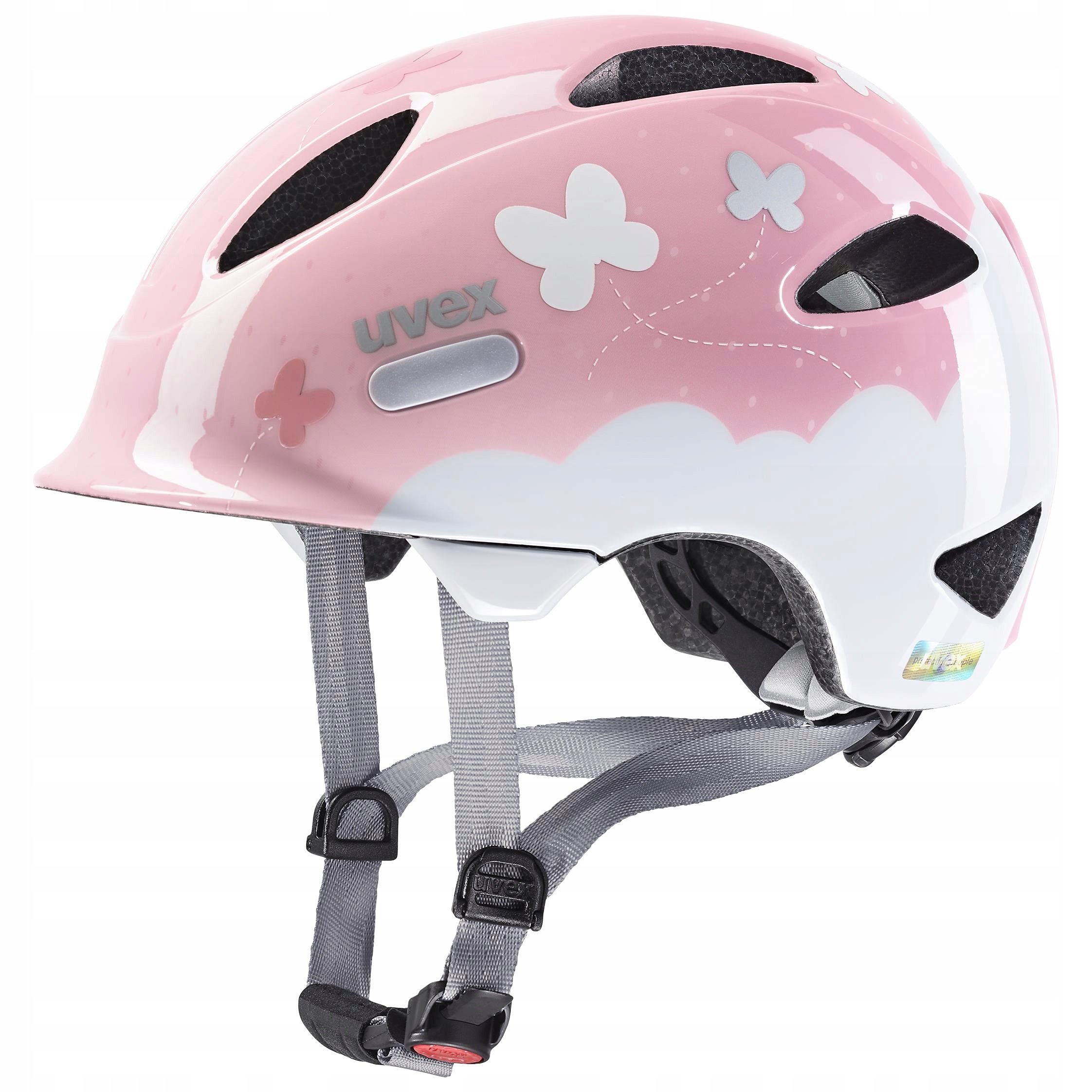 Kask rowerowy dziecięcy uvex oyo style butterfly pink 50-54