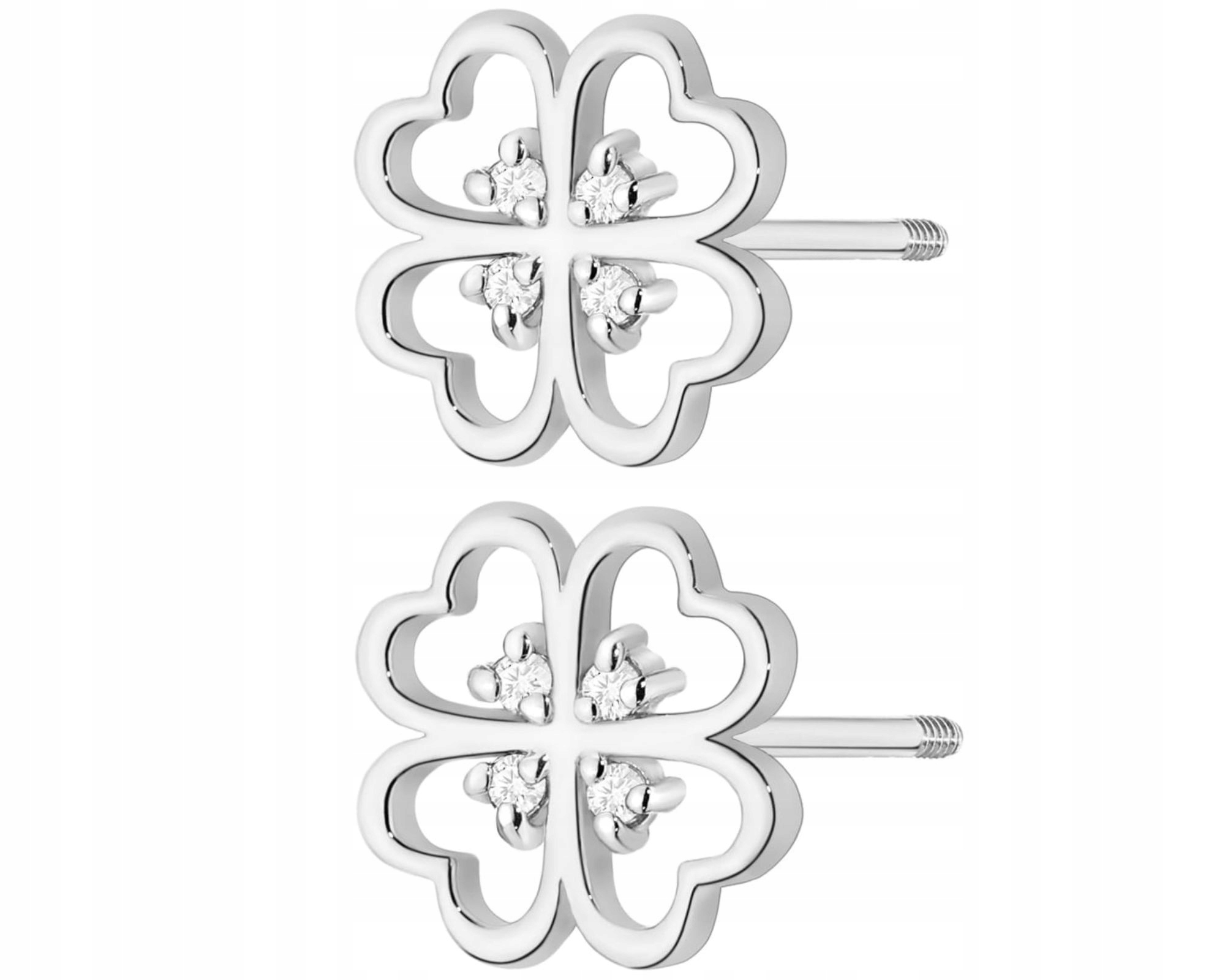 Bílé Zlato Náušnice S Briliantem Zlato 585 Dárek Gravírování