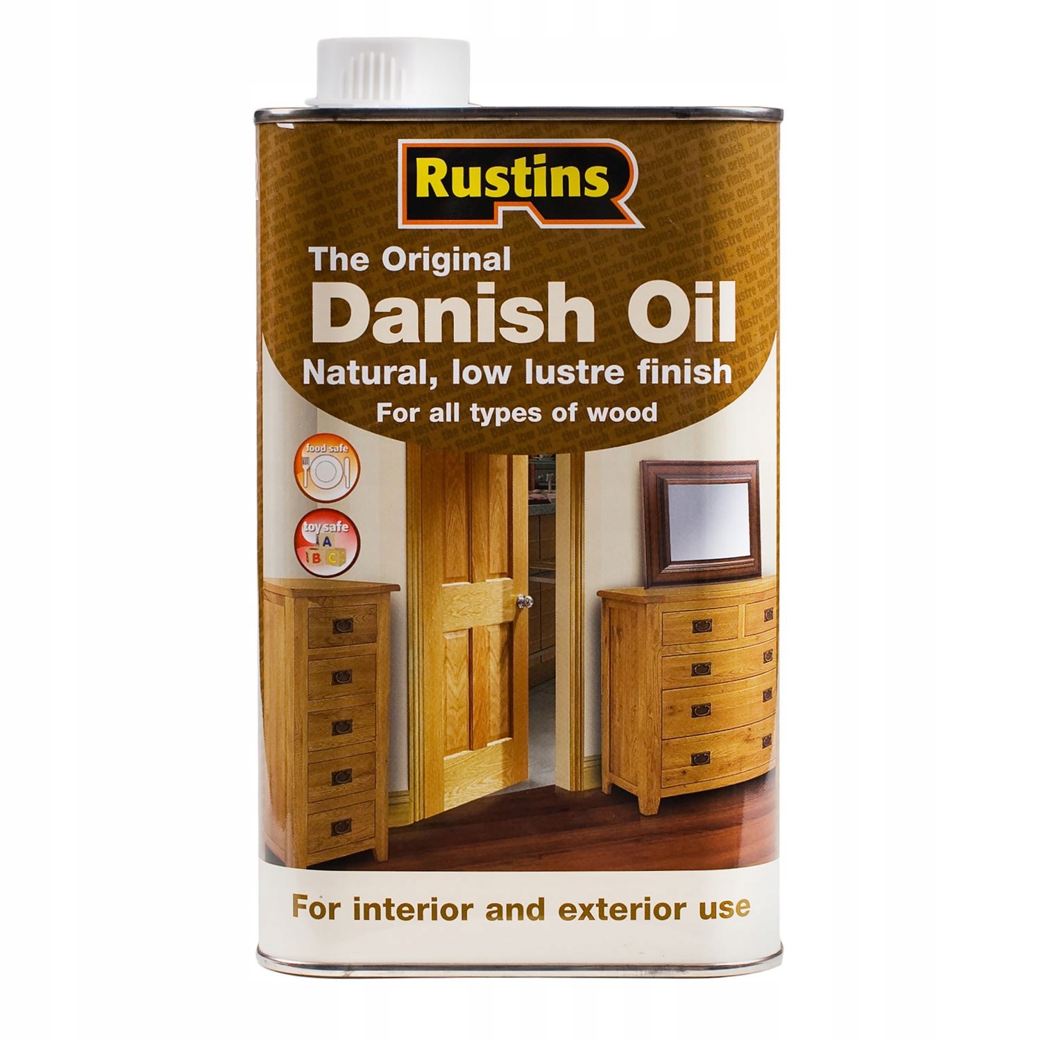 Olej duński do wykańczania drewna wszechstronny Danish Oil RUSTINS 500ml Stan opakowania oryginalne
