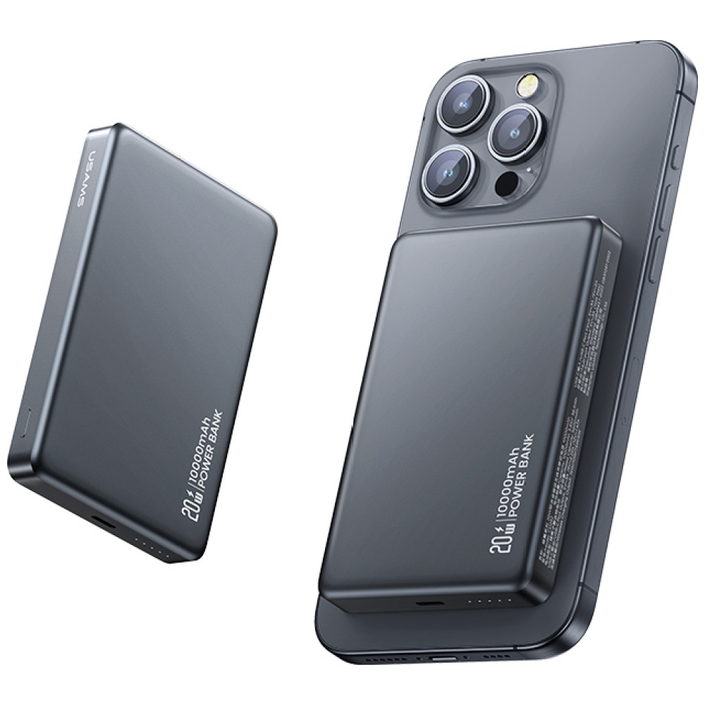 Powerbank Usams Cy Series CD242 10000mAh 20W Magnetic Wireless titanium