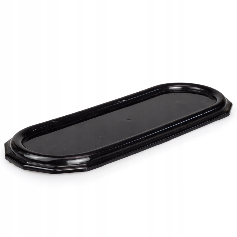 Podstawka pod znicze 38cm tacka plastikowa na znicze na grób, pomnik czarna