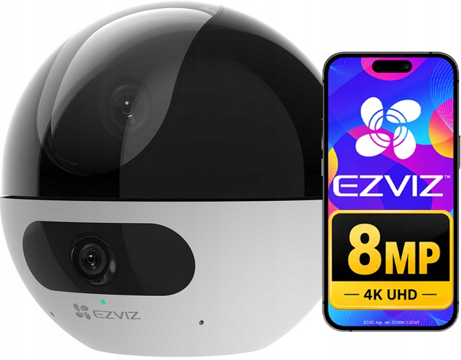 Kamera WiFi obrotowa Ezviz C7 8MPx (4Mp+4Mp) Dualna Mikrofon Głośnik Niania