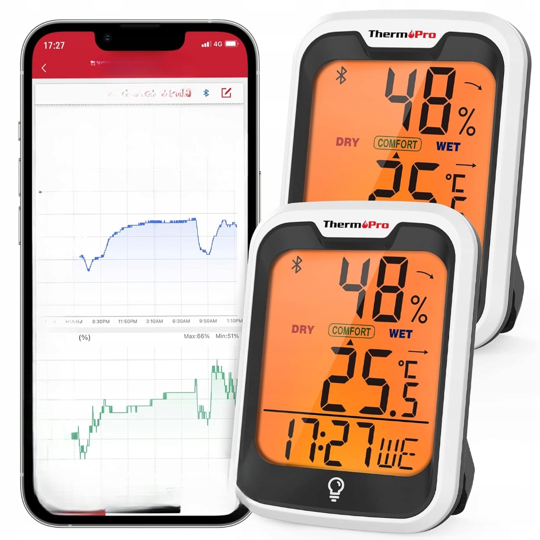 Teploměr Vlhkoměr Teplotní Senzor Thermopro TP358 Sada 2KS