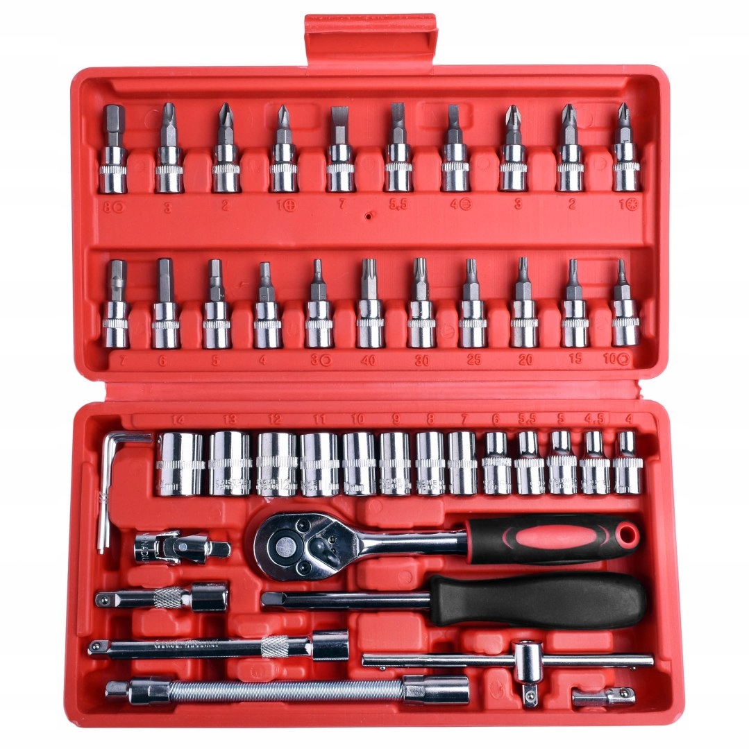 ZESTAW KLUCZY NASADKOWYCH GRZECHOTKA BIT TORX 46x