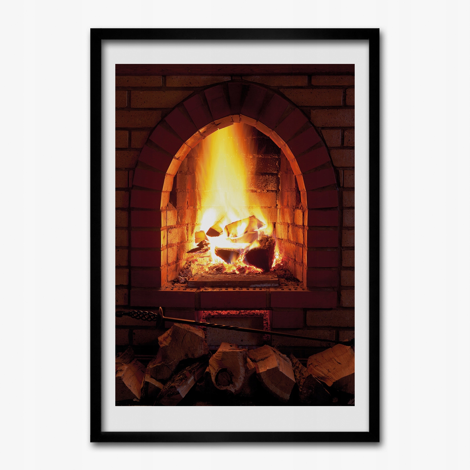 Obraz v ráme na stenu Krb plameň žiara 50x70