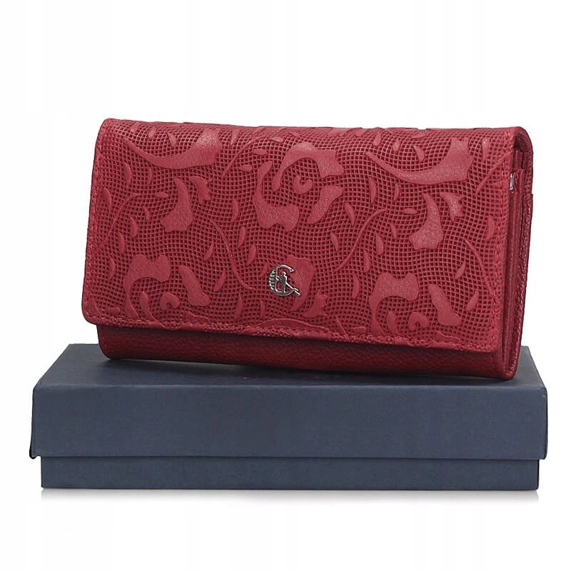 Elegantní peněženka Canaletto 1602-s92/t11/RFID červená, přírodní kůže