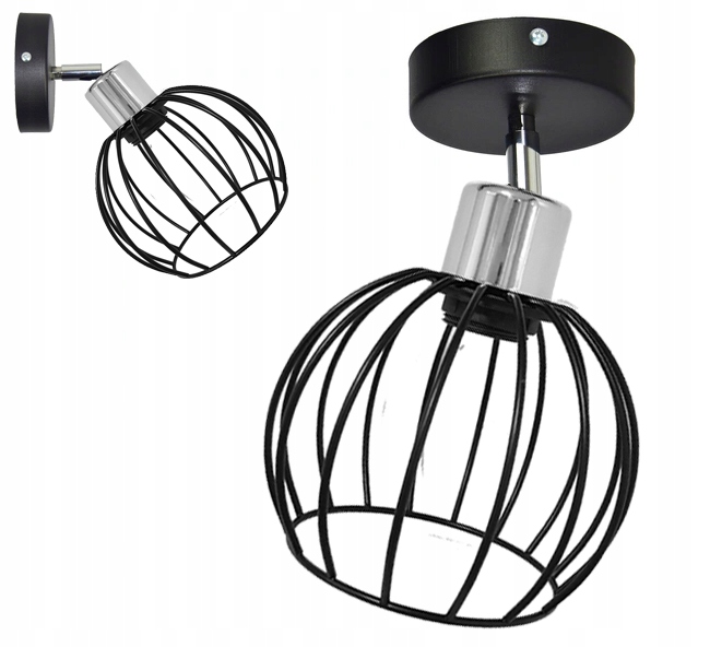 

Lampa sufitowa plafon ruch żyrandol loft Kula drut