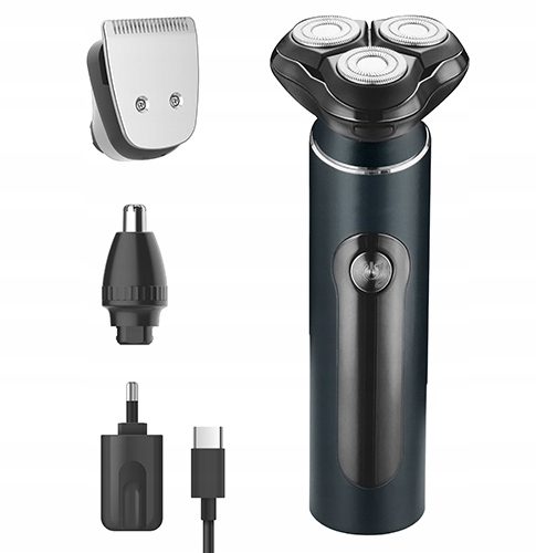 Holicí Strojek 3v1 Holicí strojek Voděodolný 3 nástavce Pouzdro Usb LCD