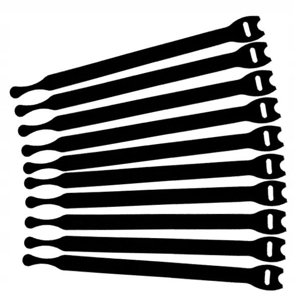 

Opaski rzepowe zaciskowe czarne zestaw 10 szt