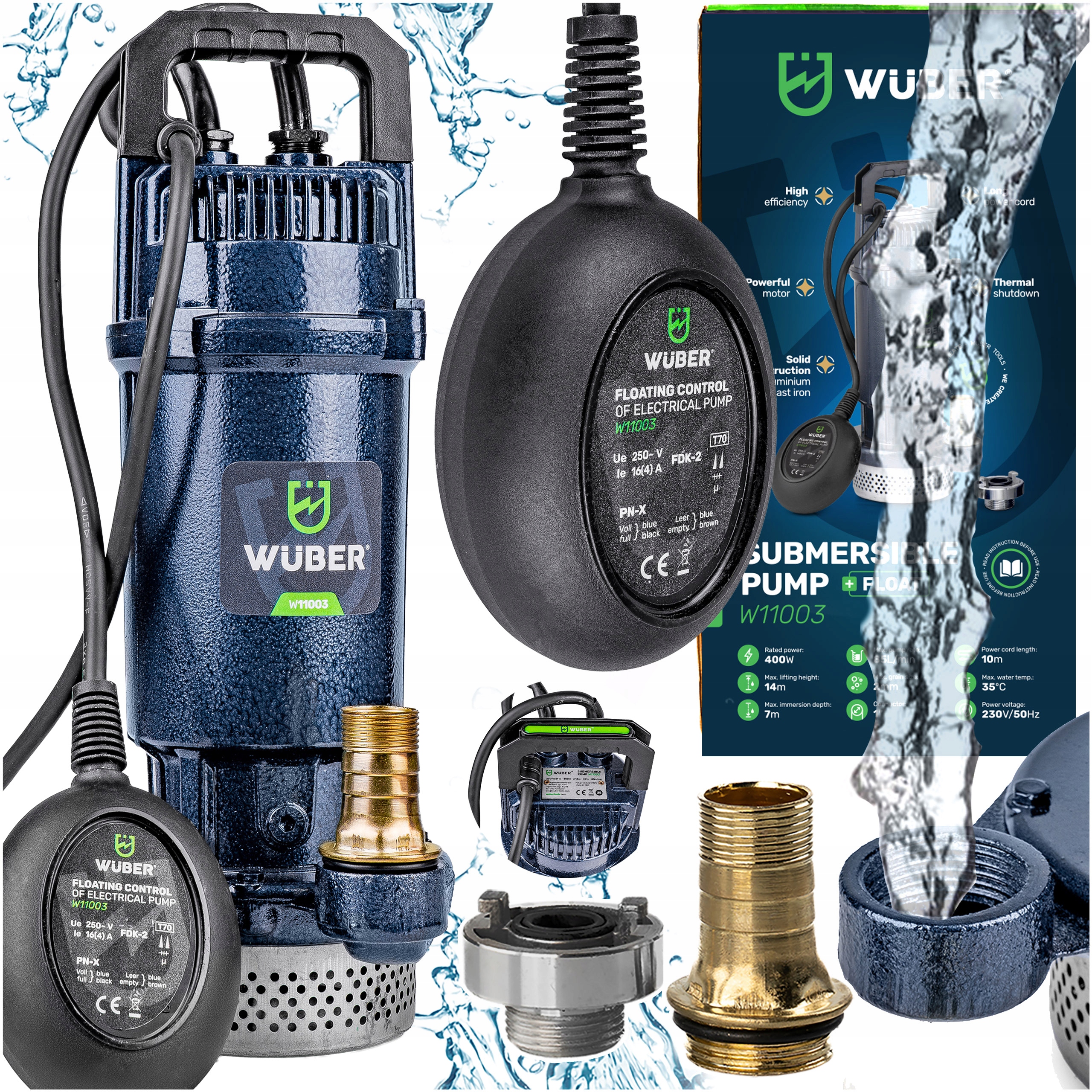 Pompa Zatapialna Z Pływakiem Z Sitem Do Wody Brudnej Czystej