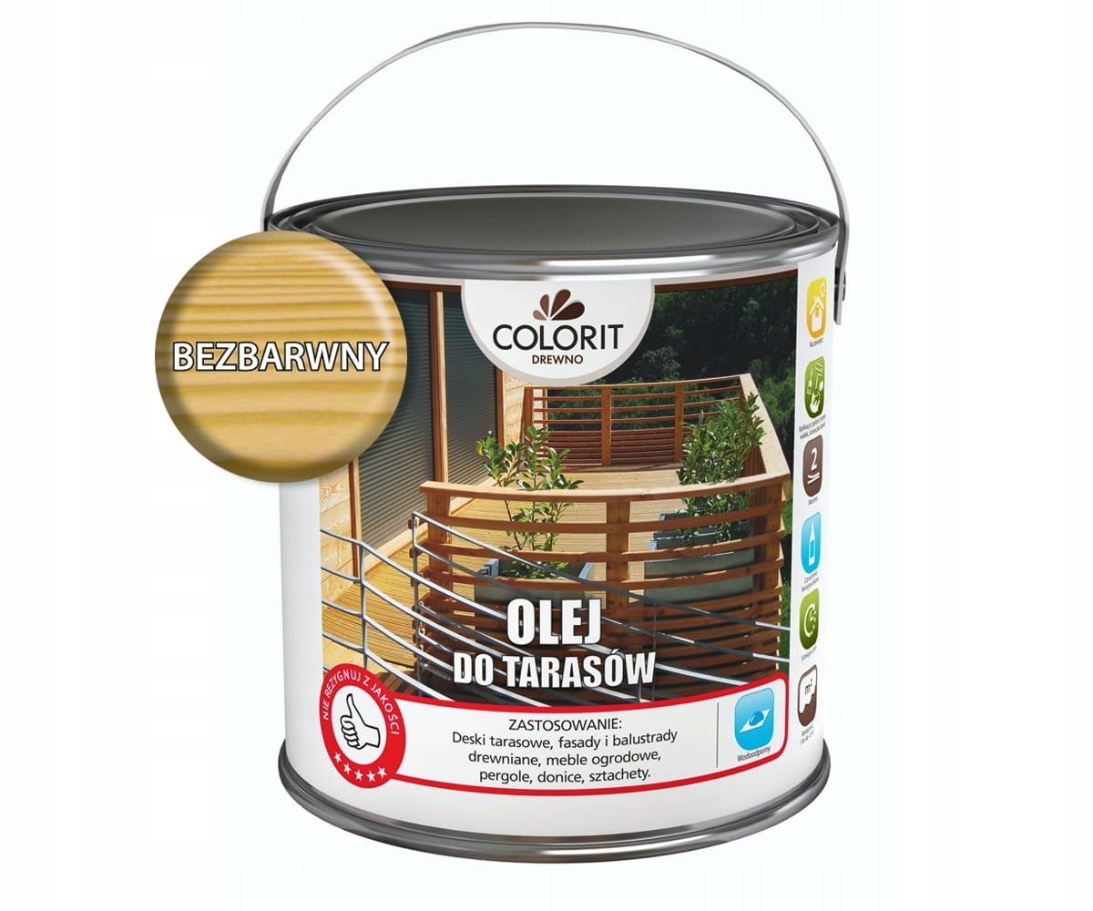 

Colorit Olej Do Drewna Tarasów 2,5L Bezbarwny Z Uv