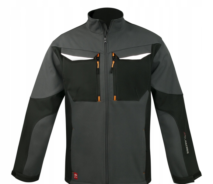 Softshell nepromokavá, větruvzdorná pracovní bunda Packer grey XXL
