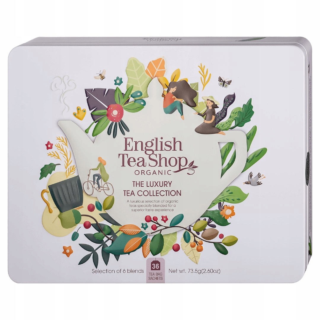 Zestaw Herbat I Herbatek Bio W Puszce 36 x 2,04g- English Tea Shop Organic