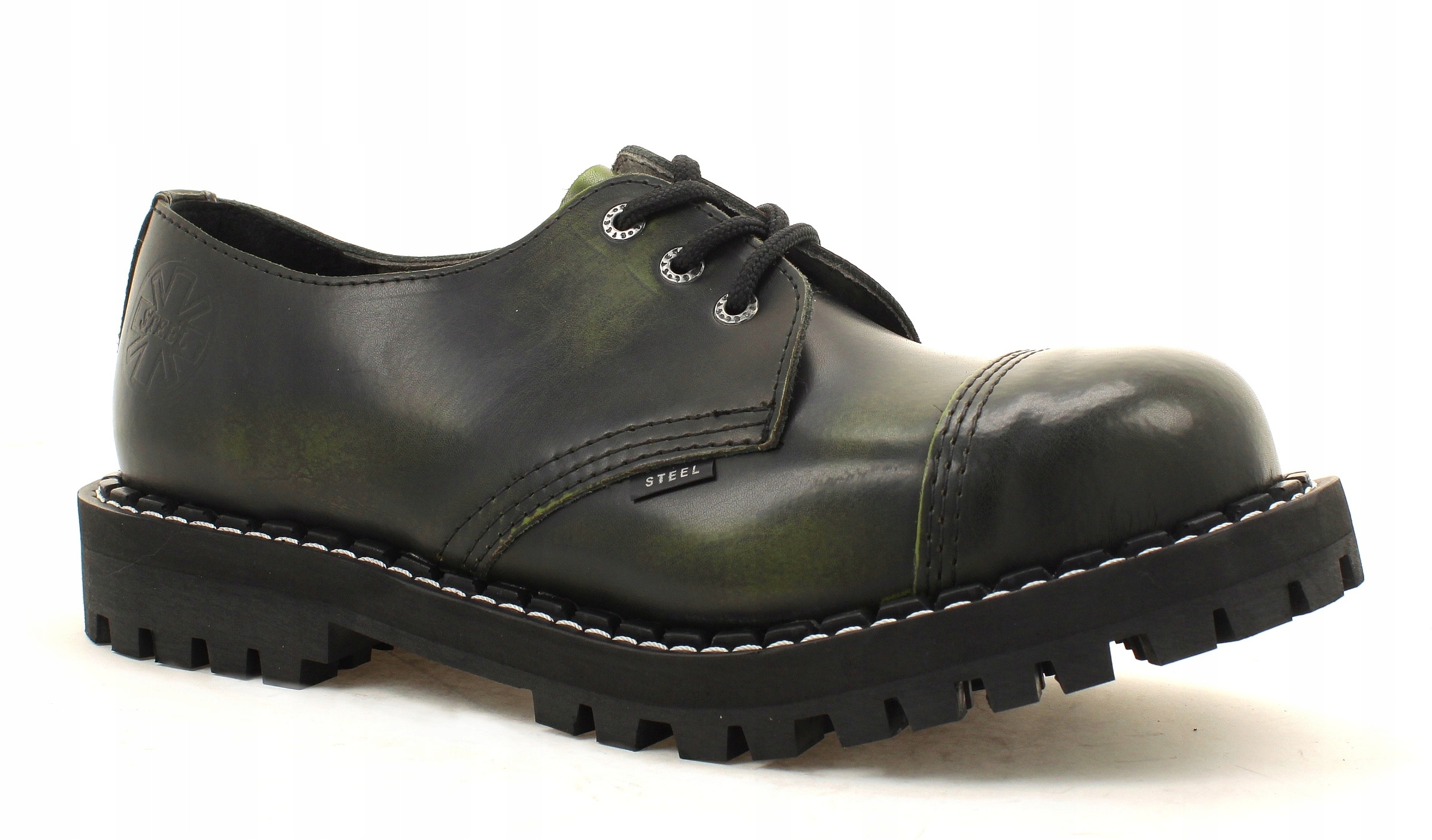 GLANY STEEL KHAKI/CZARNY 3-DZIURY 102/O/KHA/B 41