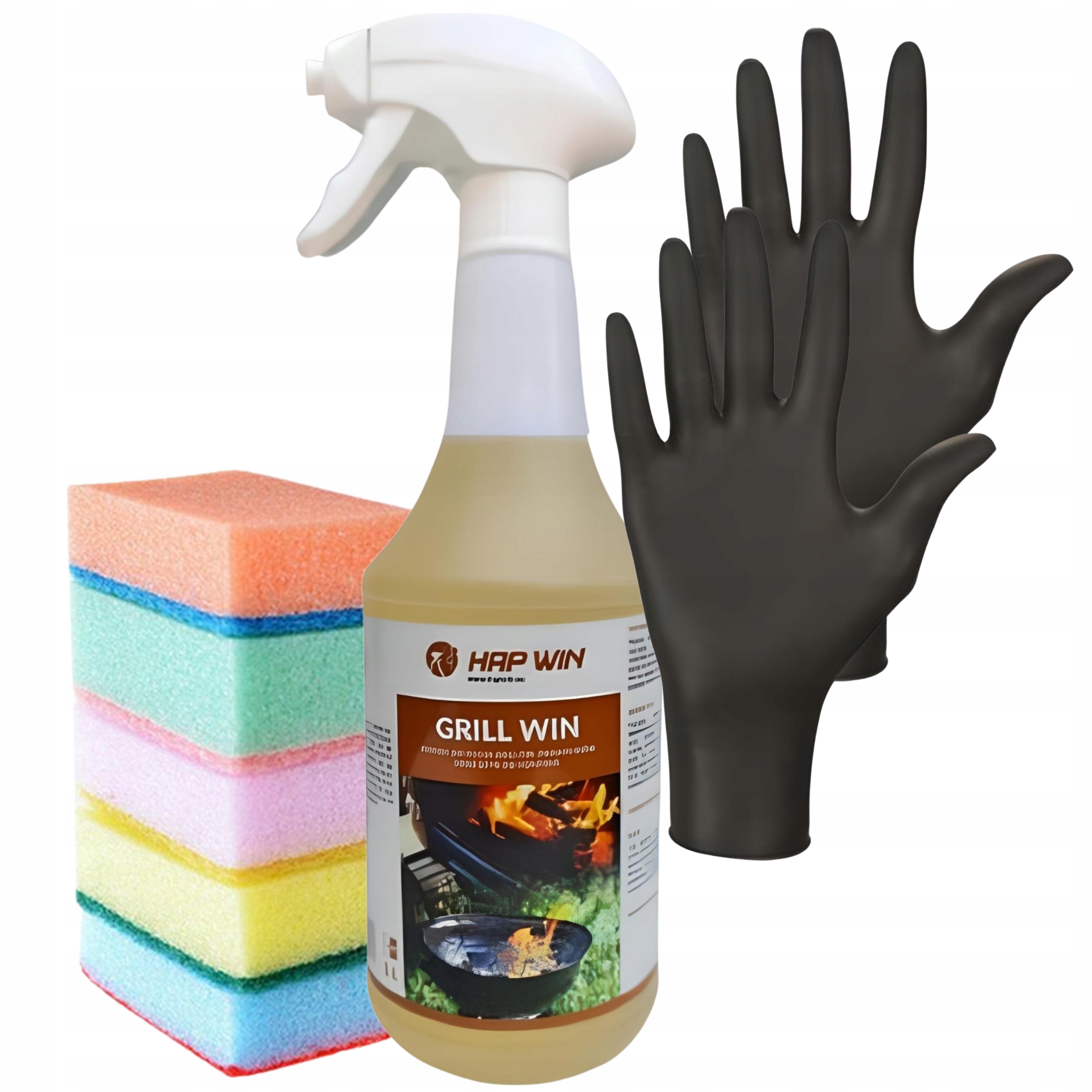 Płyn do Przypaleń 1L Rękawiczki M 10szt + 5x Gąbka