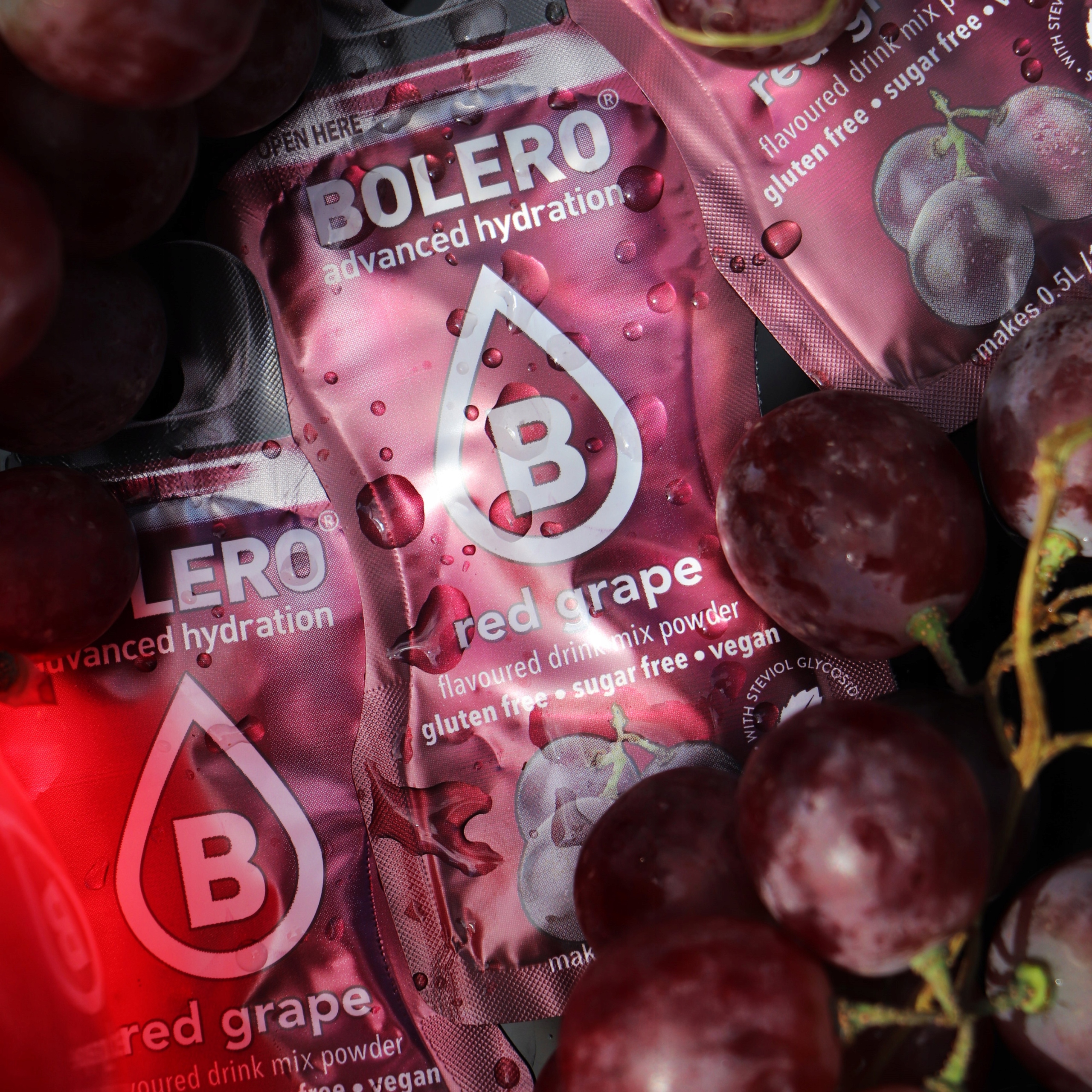 Bolero 3g Red Grape ze stewią Waga produktu z opakowaniem jednostkowym 0.004 kg