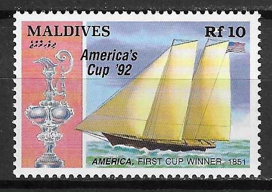 Malediwy 1864 - Jacht, America Cup