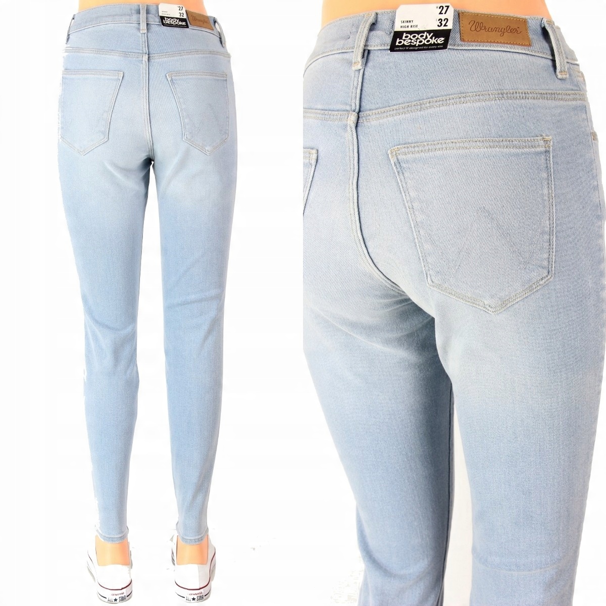 

Wrangler Skinny Jeansy Spodnie Hight Rise W30 L34