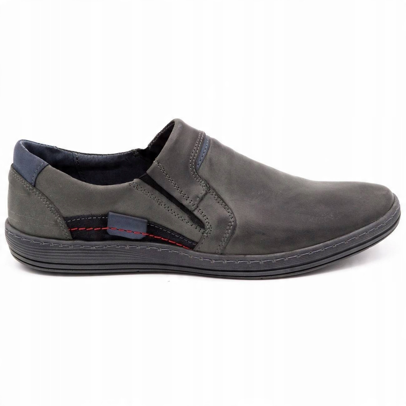 

Męskie Buty Casual 520MP Skóra Naturalna Szary 48