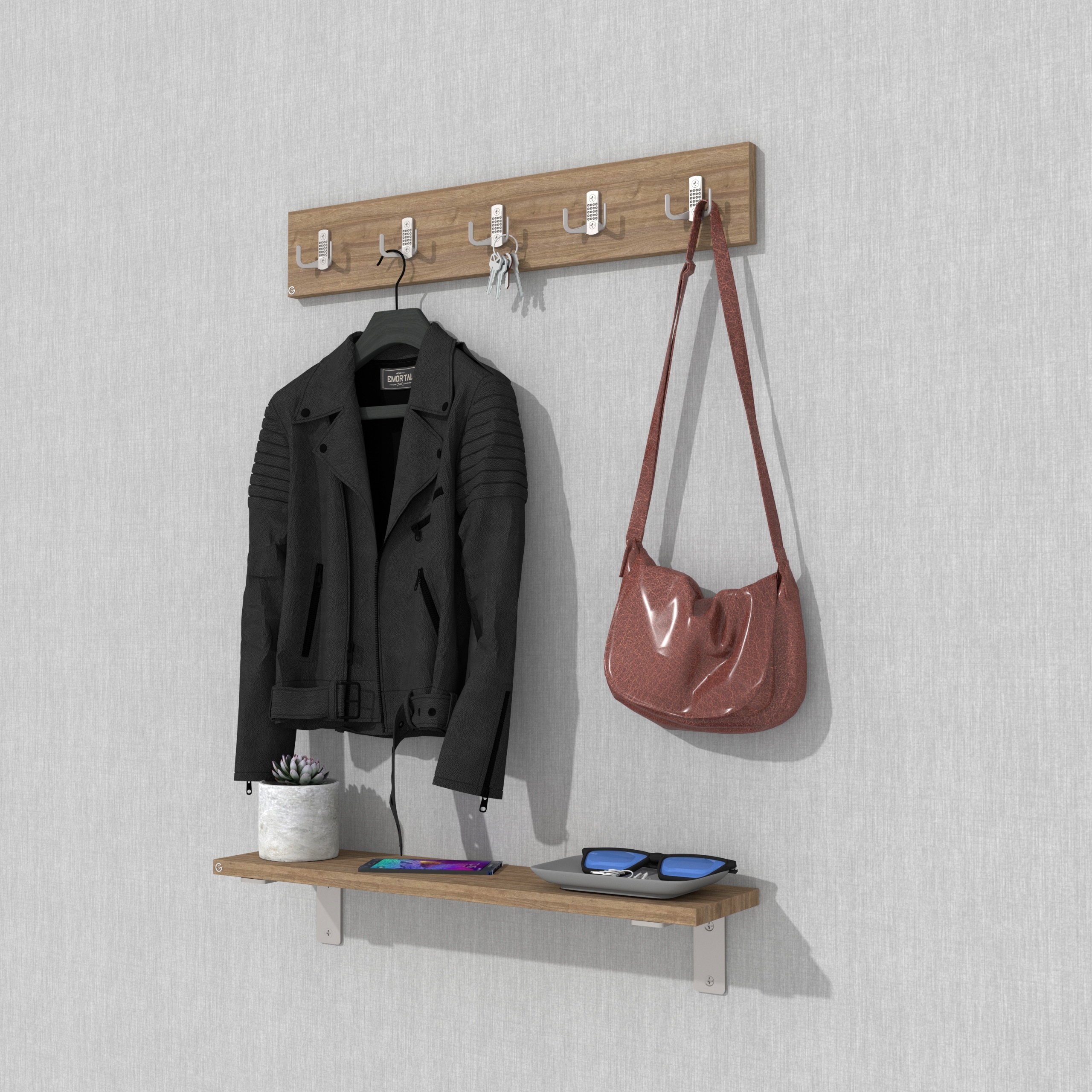 Wieszak, haczyk przykręcany na ubrania nikiel mat Marka Global Service