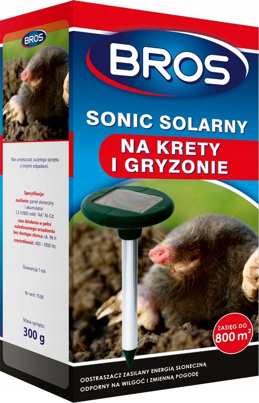 

Sonic Solarny Odstrasza Krety I Nornice Bros