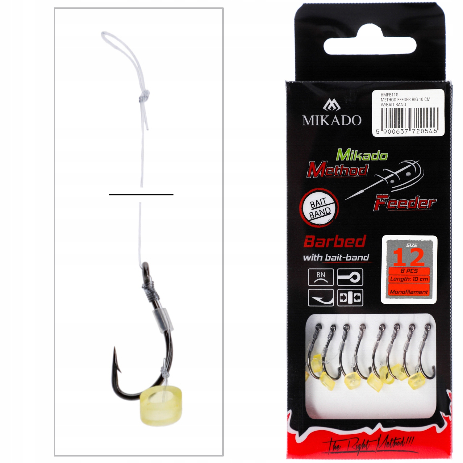 

Przypony Mikado method feeder 12 z gumką żyłka