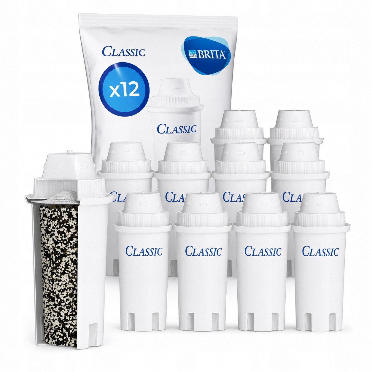 Filtrační vložka do konvice na vodu Brita Classic Originální filtr 150 l 12 Ks