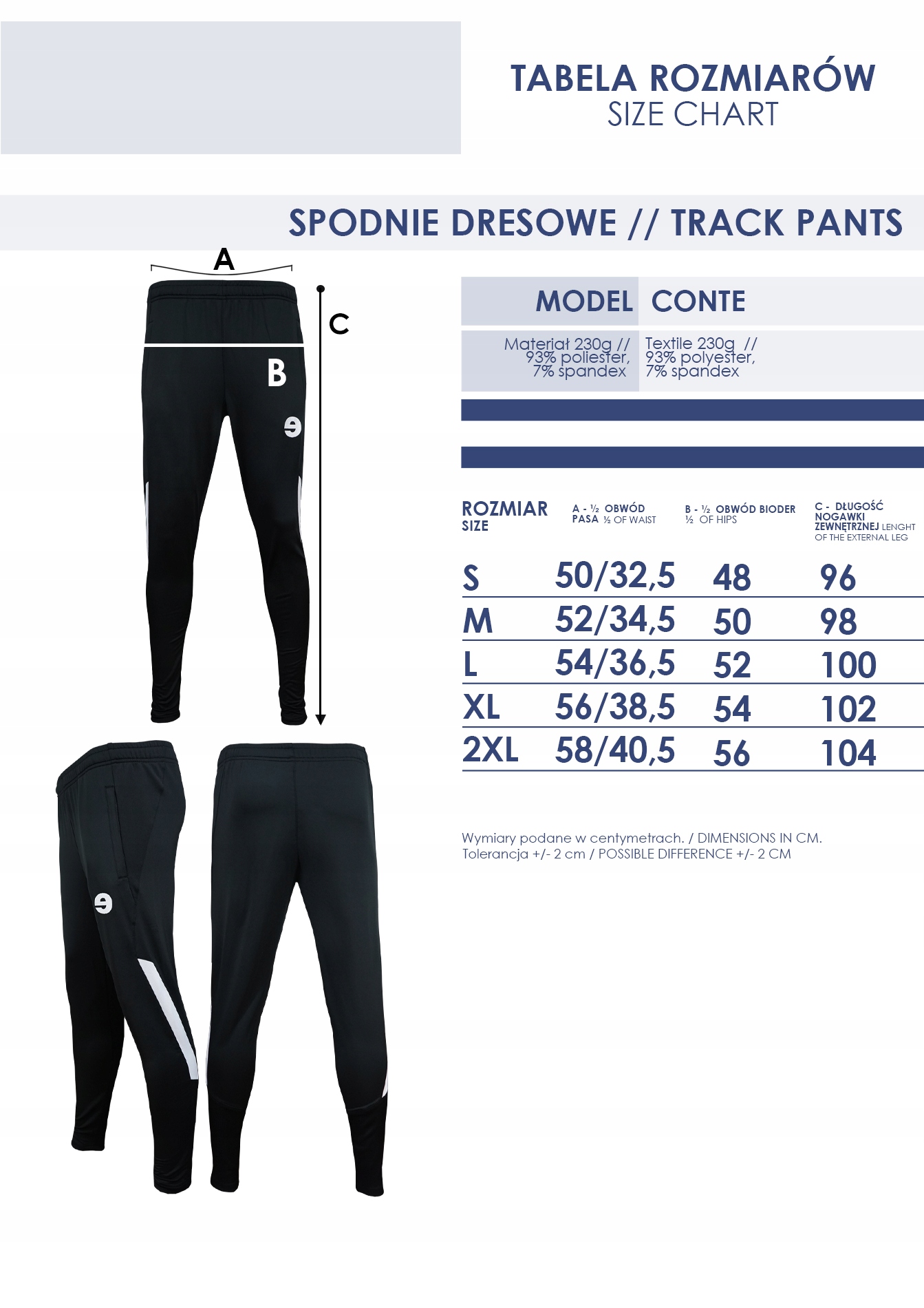 KEEZA spodnie dresowe Conte Marka KEEZA