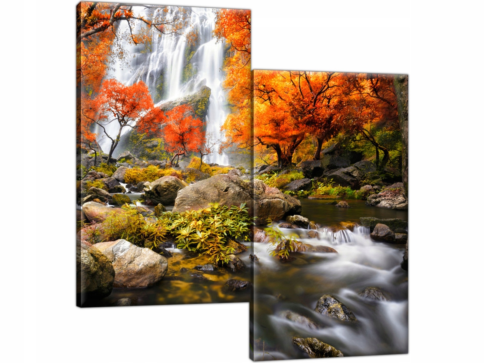 

Jesienny wodospad 60x60 Obraz dwuelementowy 2