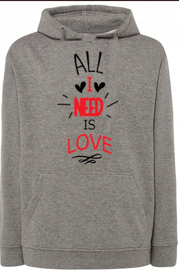 All I Need Is Love Valentýn Mikina r.XXL