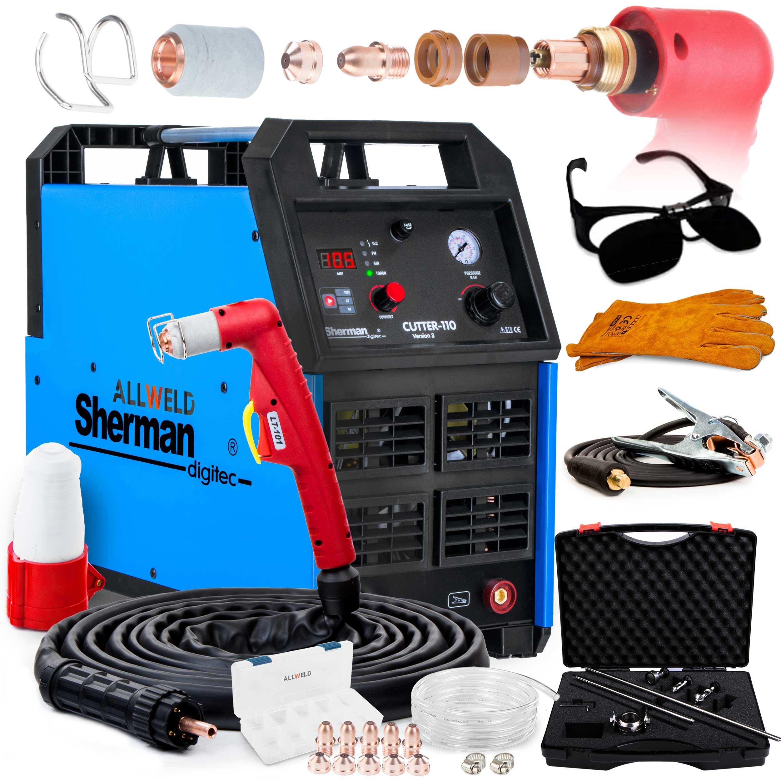 Plazmová Řezačka Plasma Sherman Cutter 110 105A 40 MM 400V Alu Hf Igbt