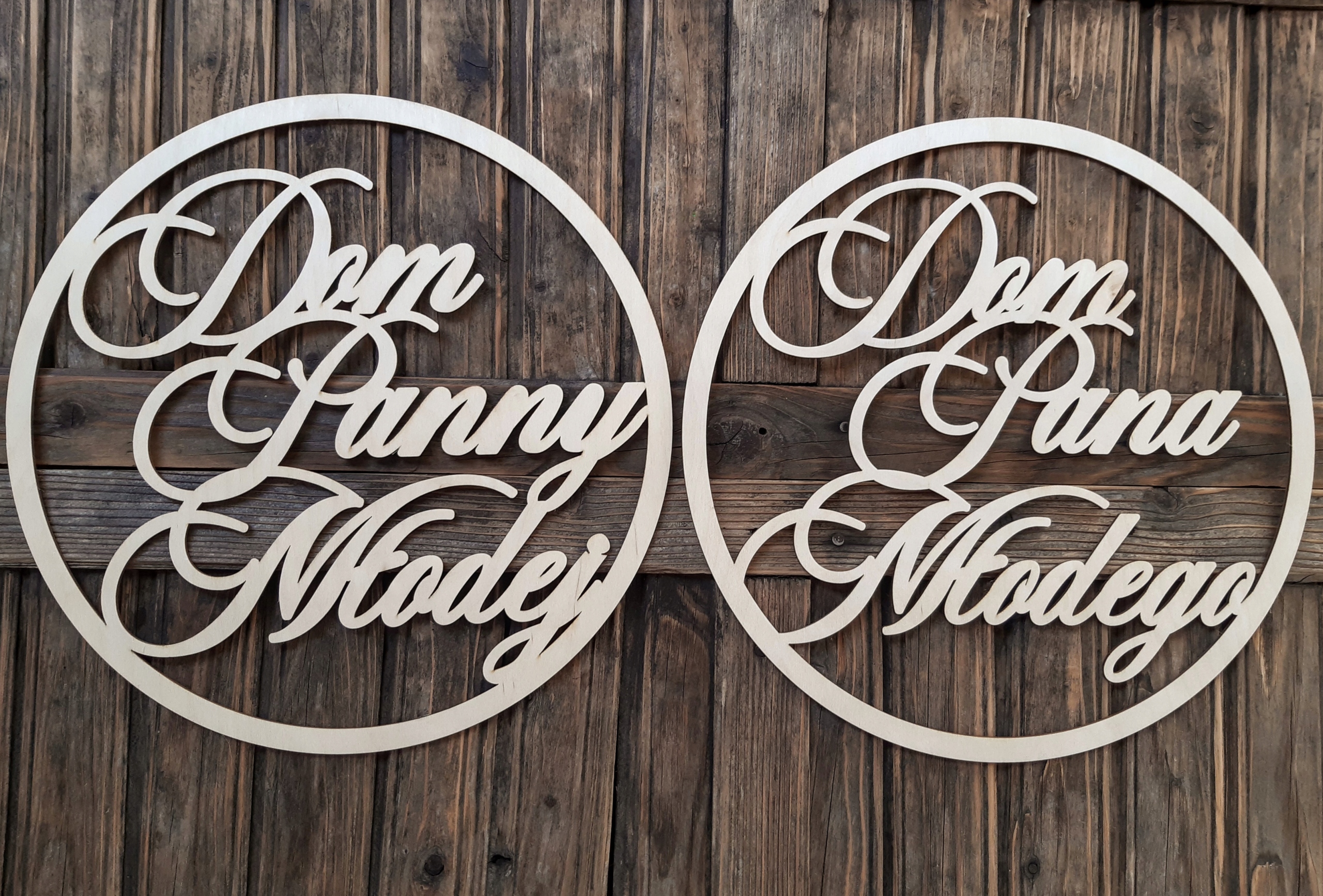 

Obręcz Koło Dom Panny/a Młodej/go 39cm Komplet 2