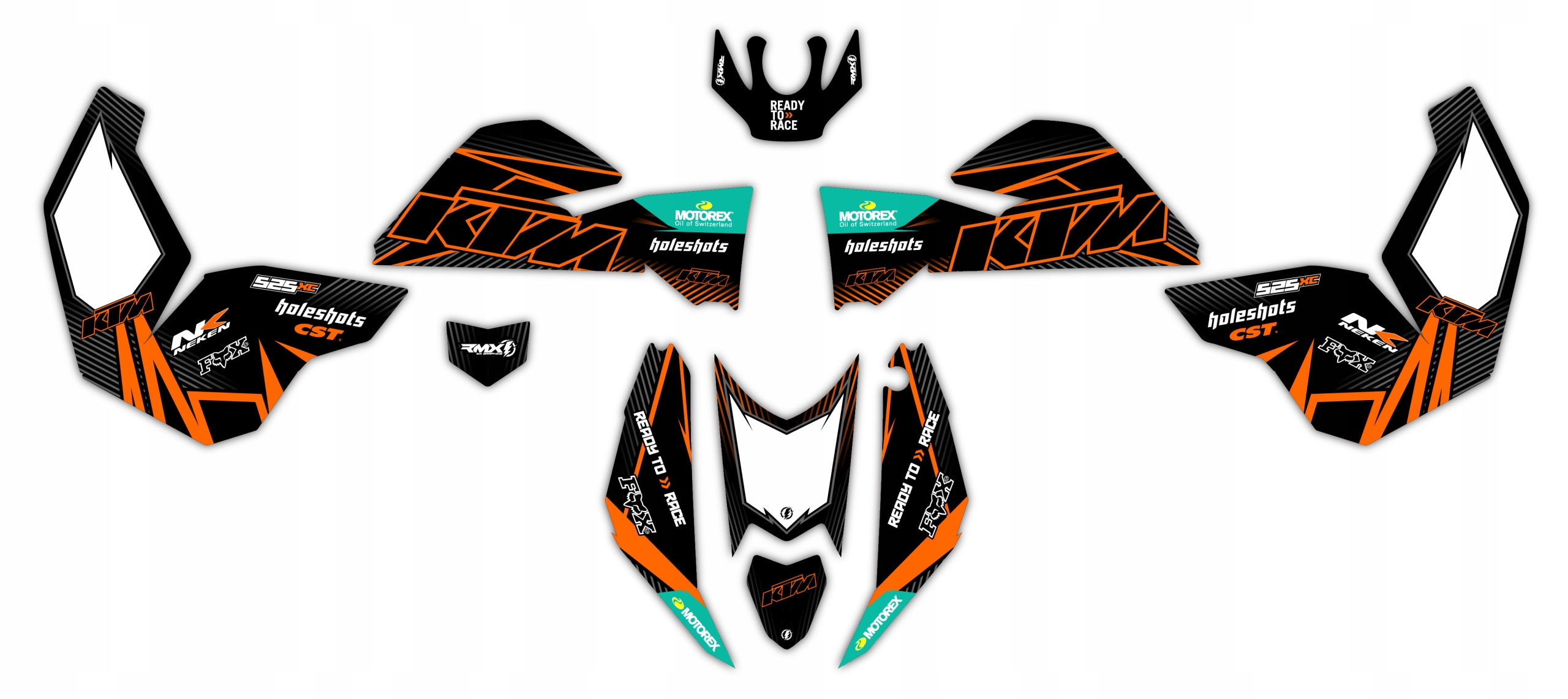 Dyha Nálepky štvorkolka Ktm 505 525 Sx XC