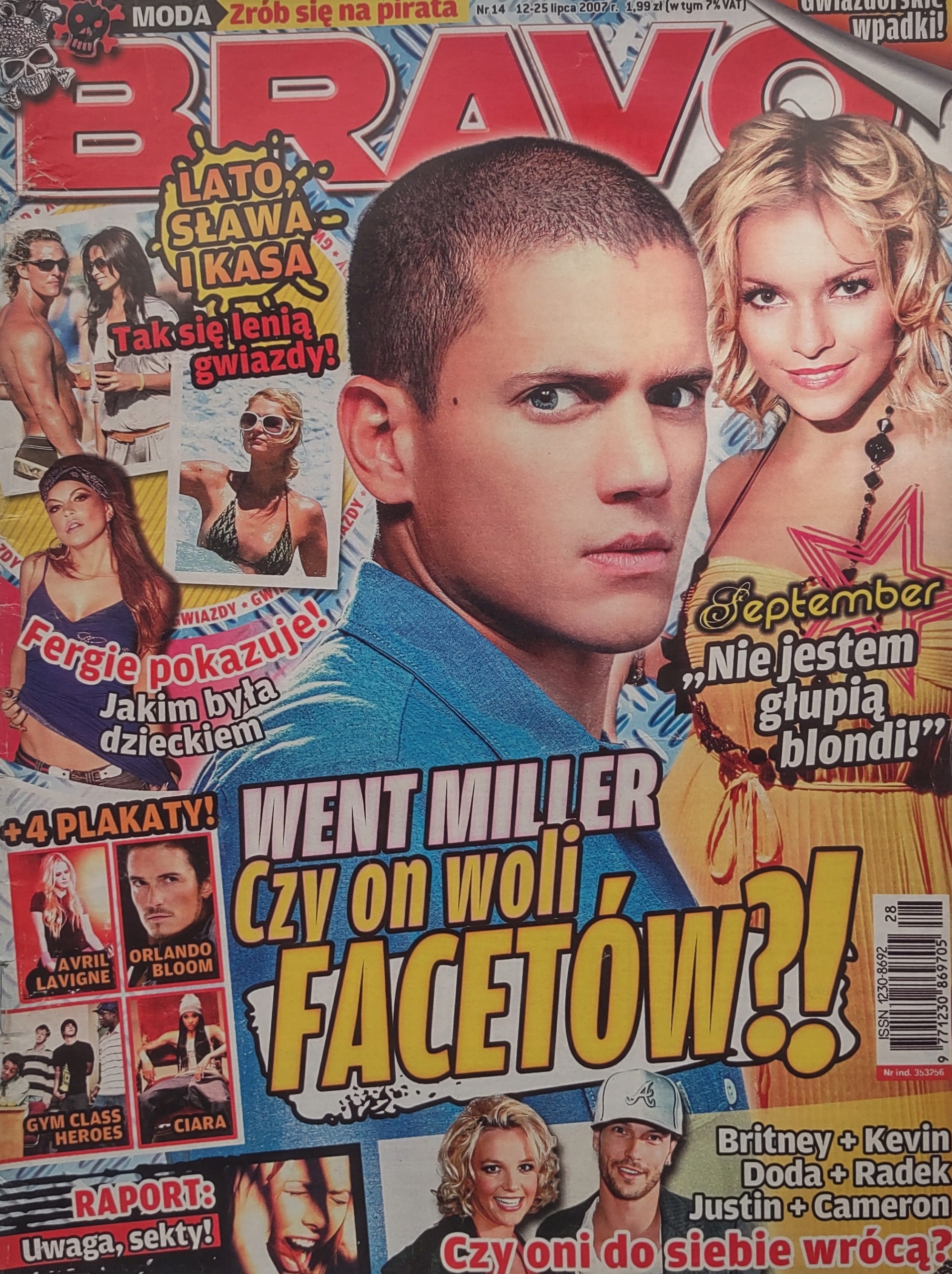 Bravo 14 2007 brak plakatów i dodatków