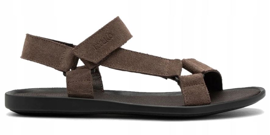 Pánské Hnědé Kožené Sandály Ploché Stylové, Módní, Pohodlné Ryłko 43