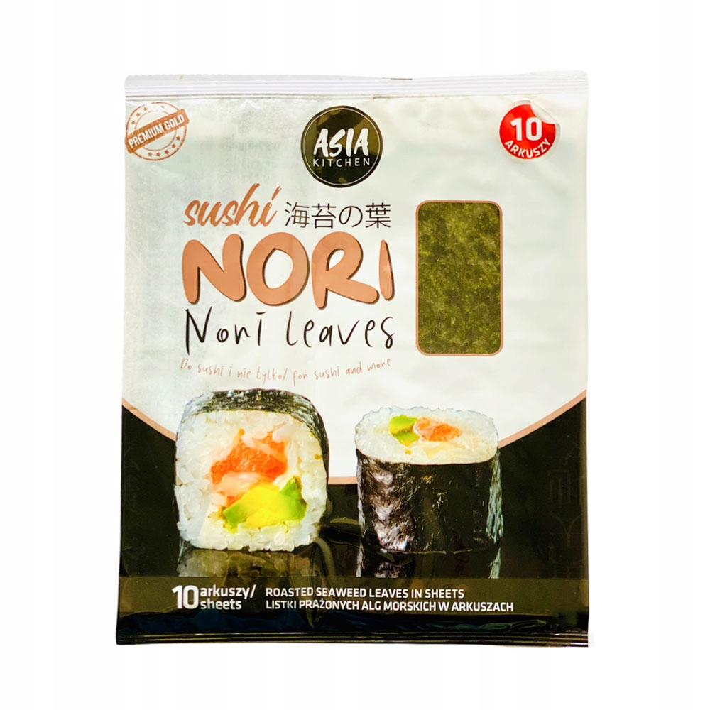 

Glony Wodorosty Nori Gold do Sushi 10 ark. 26g Ak