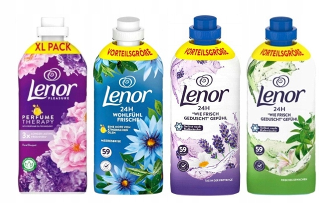 Lenor Perfume Płyn do płukania 1.23L 1230ml zestaw 4 szt De Niemiecki