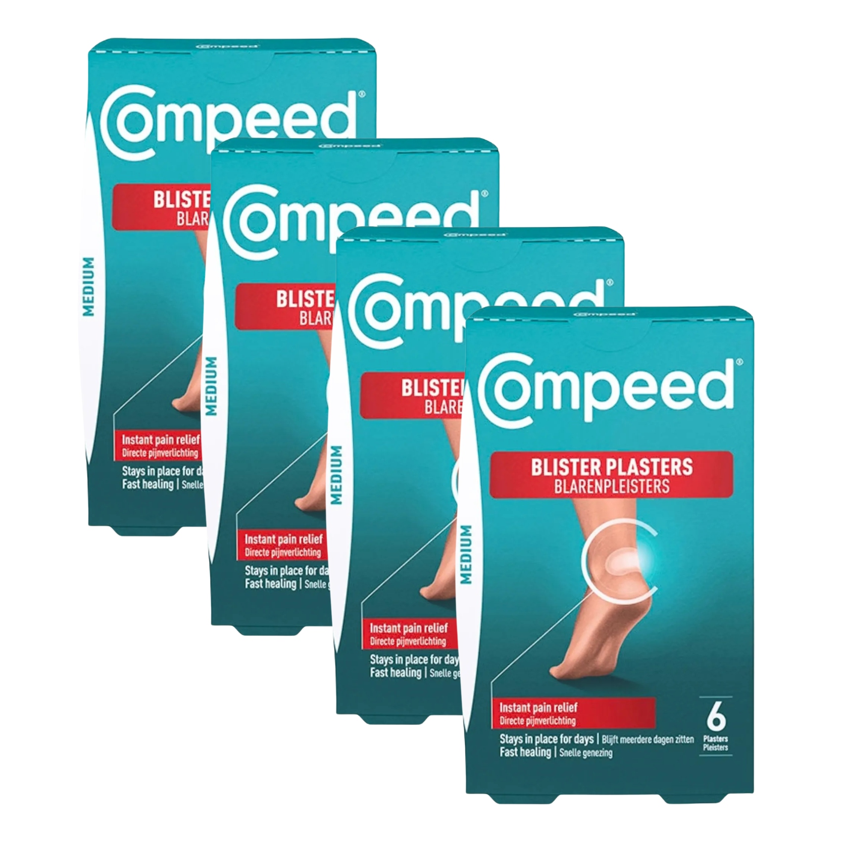 4x Compeed Medium plastry na pęcherze średnie wodoodporne 6 szt