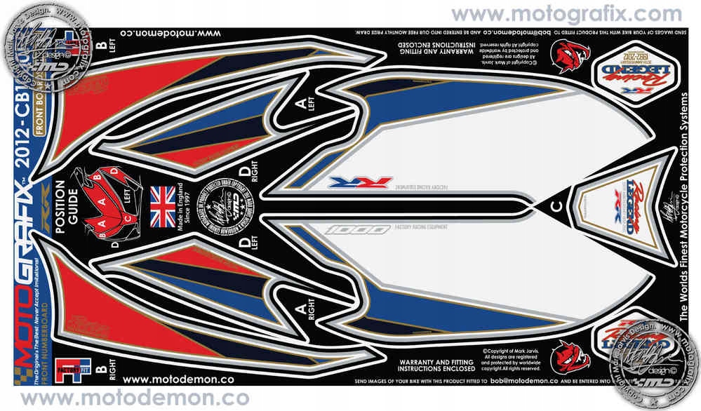 ПЕРЕДНИЙ ШПОН HONDA CBR1000RR FIREBLADE 2012-16