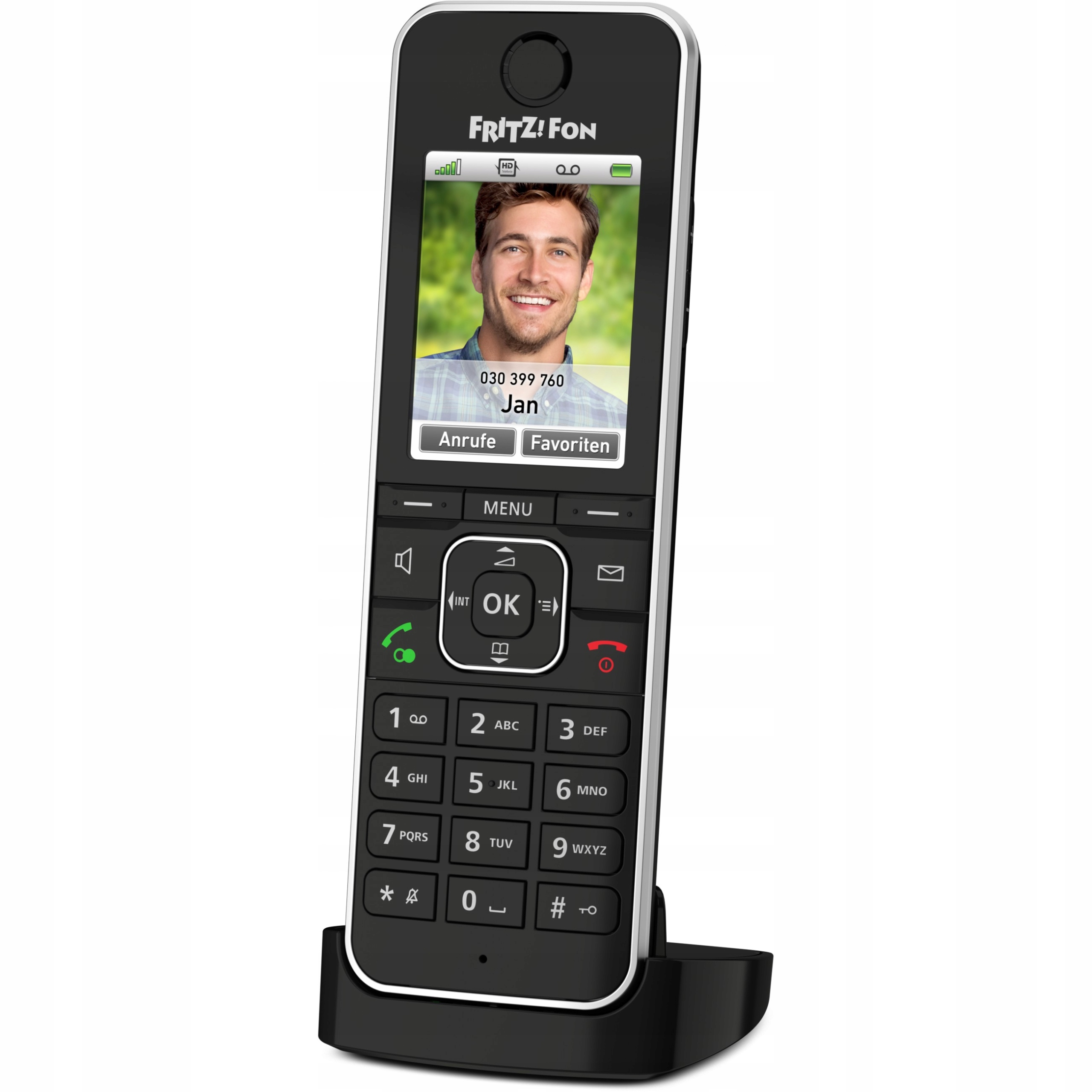 Avm Fritz Fon C6 Telefon Dect Czarny 300 m 16 h rozmowy