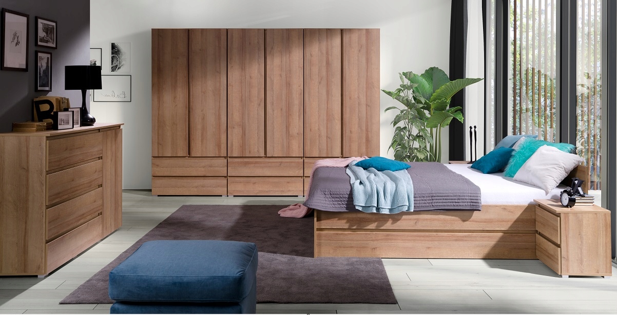 BIURKO Toaletka 110 cm szuflady CO9 Dąb riviera Kształt blatu prostokątny