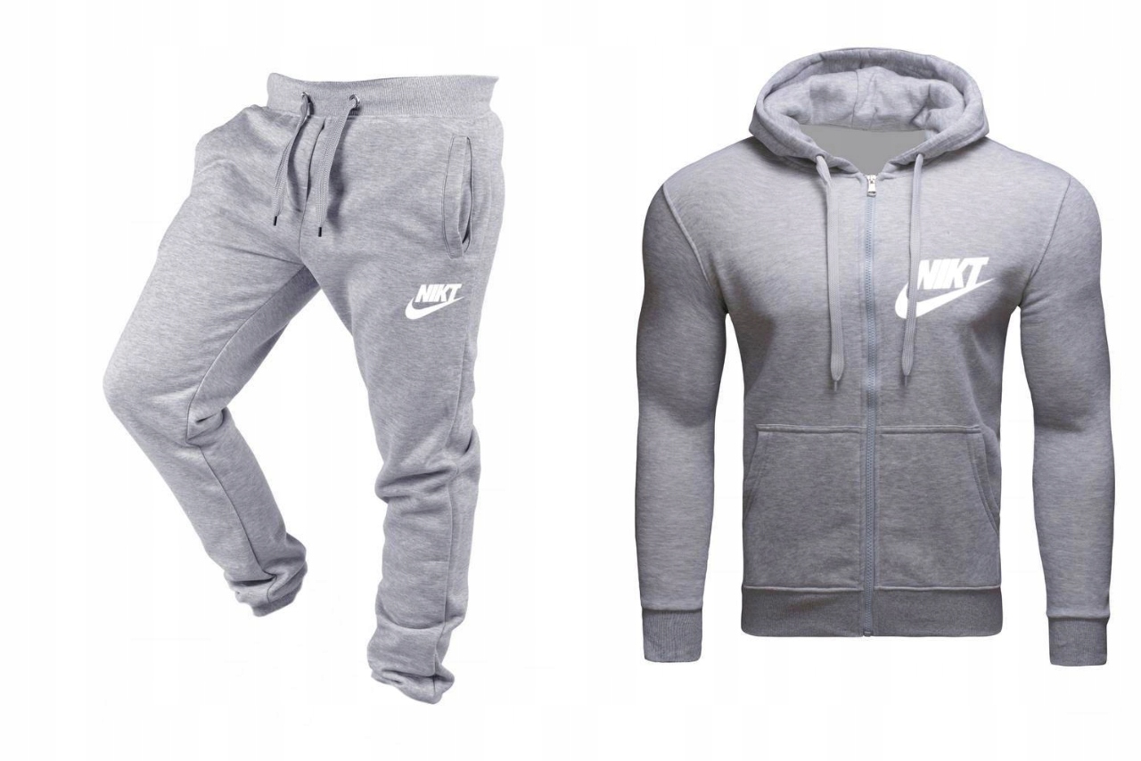 Tepláková Souprava Teplákovka Nikdo Pánská Rozepínací Šedá M