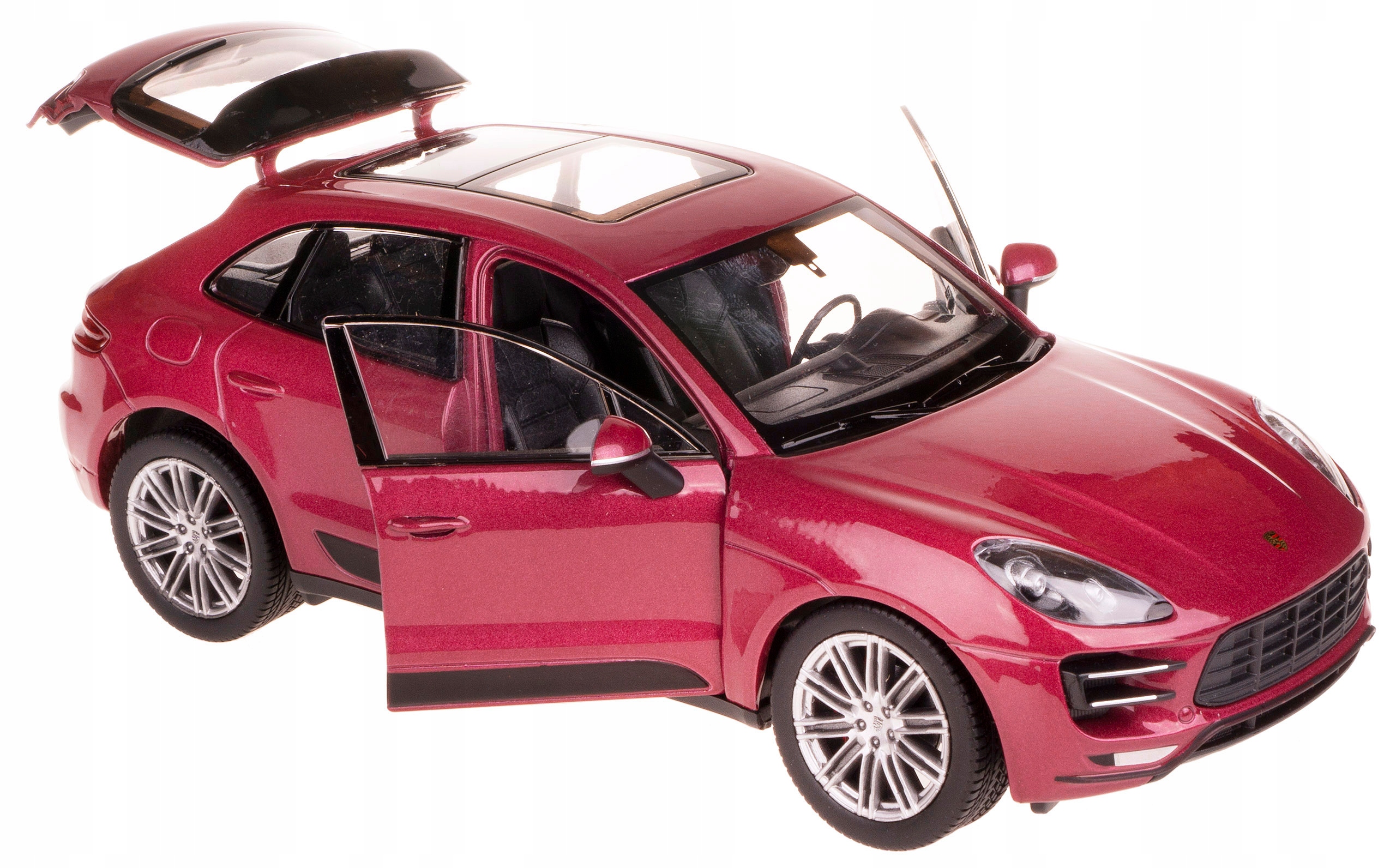 

Porsche Macan Turbo Model Metal Welly 1:24 Bordowy